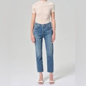 AGOLDE Riley High Rise Straight Crop Jeans